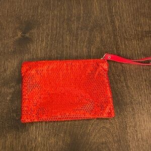 Small Red Sequin Wristlet- nwot